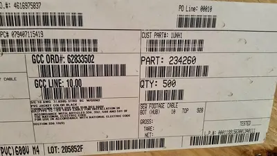 General 1UNH1 10 awg VNTC tray cable copper wire 500 ft roll 10/3 234260