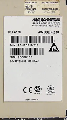 AEG Modicon TSX A120/AS-BDE P-2 18 Discrete Output Module AS-BDE P-218 Used