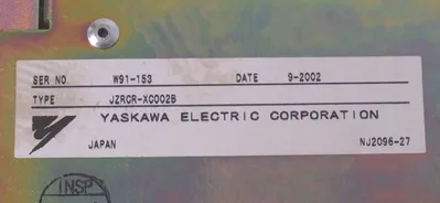 USED YASKAWA ELECTRIC JZRCR-XC002B SERVO CONTROLLER W/ CONNECTORS JZRCRXC002B