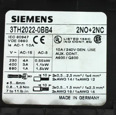 USED SIEMENS 3TX4490-3R