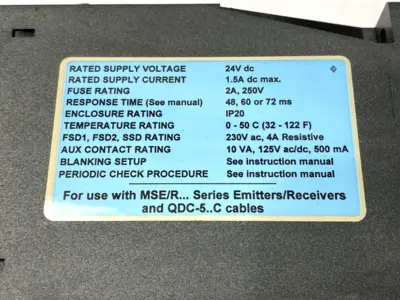 USED BANNER ENGINEERING MINI-SCREEN DIN CONTROL MODULE BLANKING 2-BEAM FLOATING 44469