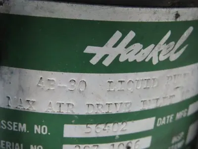 Used HASKEL _UNKNOWN_ Hydraulic Pumps | Arrow Industrial #619125
