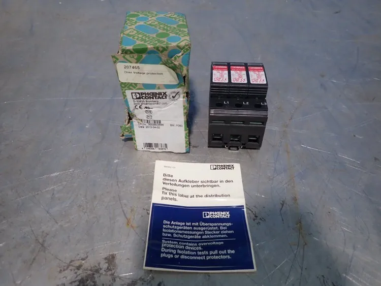 New | in-Stock PHOENIX CONTACT VALMS 580/3+0 Surge Protectors Ohio US | HGR 24 #747529