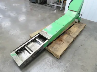 Tanaka Magnetic Chip Conveyor Scraper Chain w/Coolant Filter 14"W 112"L 220V 3PH