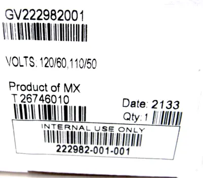 NEW ASCO GV222982001 SOLENOID VALVE 120/60 110/50