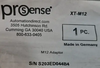 ProSense XT-M12 Keyed 4-Pin Female to XT-USB ProSence Configuration Loc5E5/7