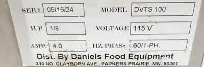 Used DANIELS FOOD EQUIPMENT DVTS100 Meat Processing Equipment British Columbia CA | Surrey Food Equipment #1509102
