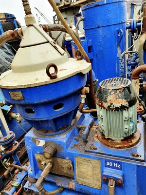 (3) Alfa-Laval P-605 SGP-11 lube oil purifier modules, SS.