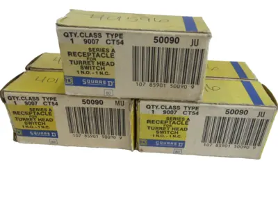 NEW LOT OF 5 SQUARE D 9007-CT54 RECEPTACLE SERIES A 9007CT54