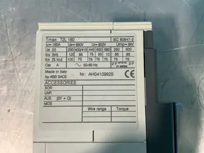 Used ABB TMAX T2L 160 Circuit Breakers Ohio US | HGR 24 #1455406