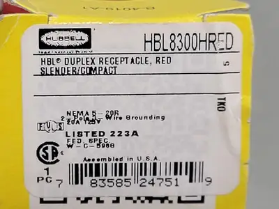 NEW HUBBELL HBL8300HRED
