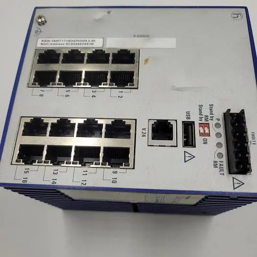 Used HIRSCHMANN HIRSCHMANN RS20 RAIL SWITCH Network Switches | ND Industrial Surplus #1225603