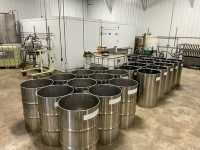 Stainless Steel 55 Gallon Drums