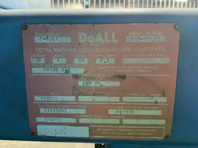 Used DOALL C916A Horizontal Band Saws Ohio US | HGR 24 #1322771