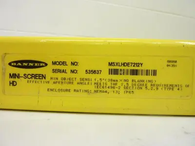 USED BANNER ENGINEERING MSXLHDE7212Y
