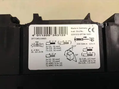 USED SIEMENS 3RT1 045-3AK60