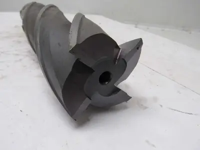 Quinco 2-1/2" 346.6mm 4 Flute Spiral End Mill 2" Combo Shank 8" Cut