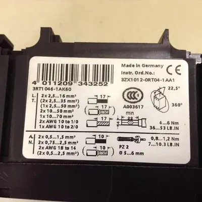 Used SIEMENS 3RT1 046-1AK60 PLC Contactors Michigan US | Ideal Machinery #1311517