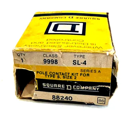 NEW SQUARE D 9998-SL-4 CONTACT KIT 9998SL4