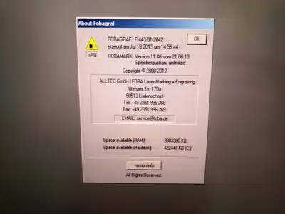 USED 2013 FOBA G10 UV