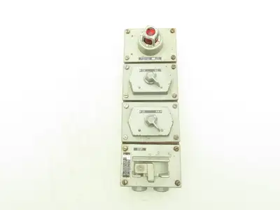 A-B 800-4HW7-12335 Heavy Duty Explosion Proof Selector Pushbutton Station Pilot