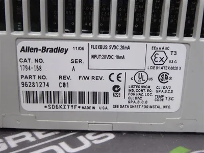 Allen Bradley 1794-IB8/A Flex I/O 24 VDC Sink Input Module Rev. C01 Used