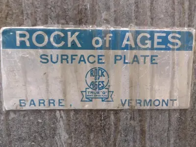8' X 4' X 14" ROCK OF AGES PRECISION LAYOUT INSPECTION GRANITE TABLE: STOCK #23806