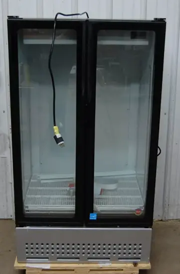 142-1186 DSA DULA30-R Glass 2 Door Reach In Cooler-Self Contained