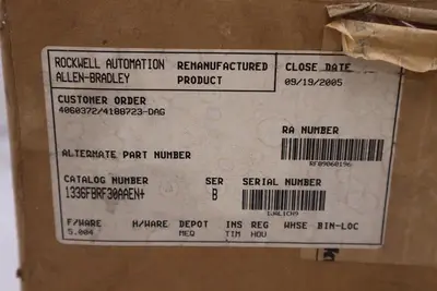 NEW ALLEN BRADLEY 1336F-BRF30-AA-EN AC DRIVE 380-480 VAC 2.2 KW 3 HP STOCK H113