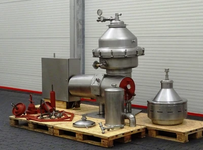 Alfa-Laval MRPX 214 TGV-74T warm milk separator, 316SS.