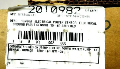 NEW WESTINGHOUSE ELECTRIC 5264C10H05 GROUND FAULT SENSOR 15-60 AMPERES