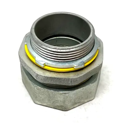USED EATON CROUSE-HINDS LIQUIDATOR LIQUIDTIGHT CONNECTOR, FMC, STRAIGHT, INSULATED, MALLE