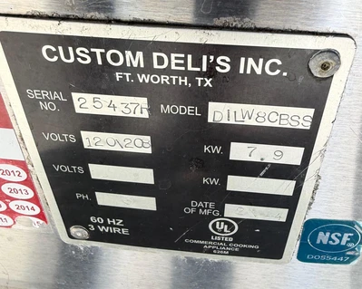12-0071 8 Foot Custom Delis Hot Case