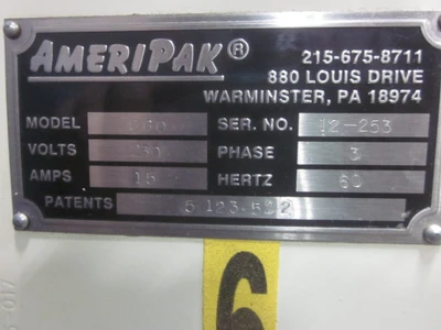 Ameripak Wrapper, Model S60