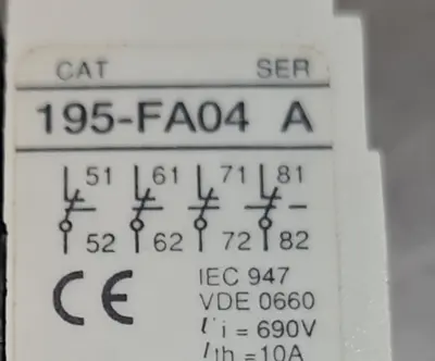 Allen-Bradley 700DC-F400*/C w/ 195-FA40/A Contactor Loc4C4