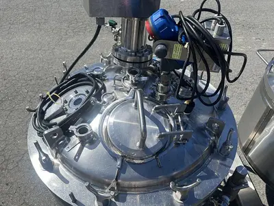 Tank, 65 Gallon (250 Liters), Stainless Steel, Jacketed, 45 PSI Internal, Lightnin Agitated #5991204