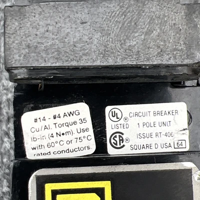 Used Square D ["FY14020", "FY14020A", "FY14020B", "FY14020C"] Circuit Breakers California US | Davliegogo LLC #1705862