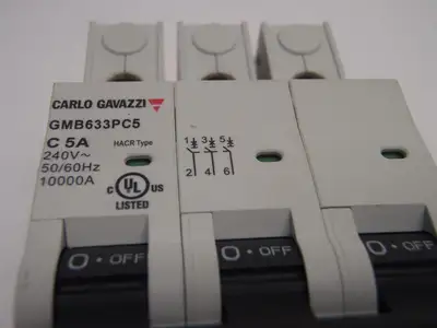 New | in-Stock Carlo Gavazzi C 5A 240V 50/60 Hz 3 Pole E472420 Circuit Breaker Circuit Breakers Michigan US | Maverick Industrial Sales #1394743