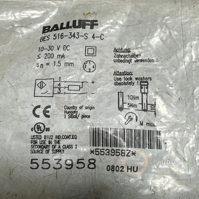 NEW Balluff BES 516-343-S4-C