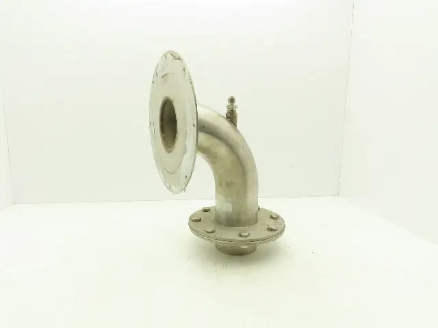 4"x 90° Stainless Flanged Pipe Elbow Vacuum Blower Intake