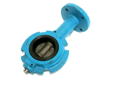 NEW ITT INDUSTRIES 2" BUTTERFLY VALVE CAST IRON 316 SS