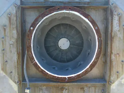 SPC9193  Blower 8,500 cfm centrifugal fan Clarage Fan Co. size 325 125 hp, Stainless Steel