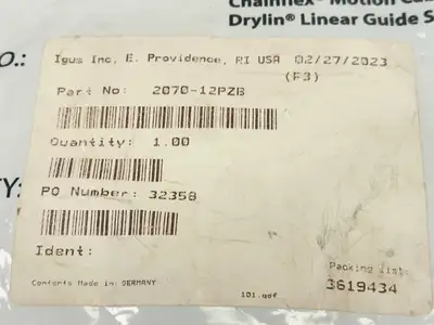 2070-12PZB | Igus  Mounting Bracket Medium 93mm - New Other