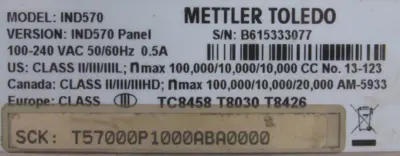 USED METTLER TOLEDO IND570 WEIGHING TERMINAL