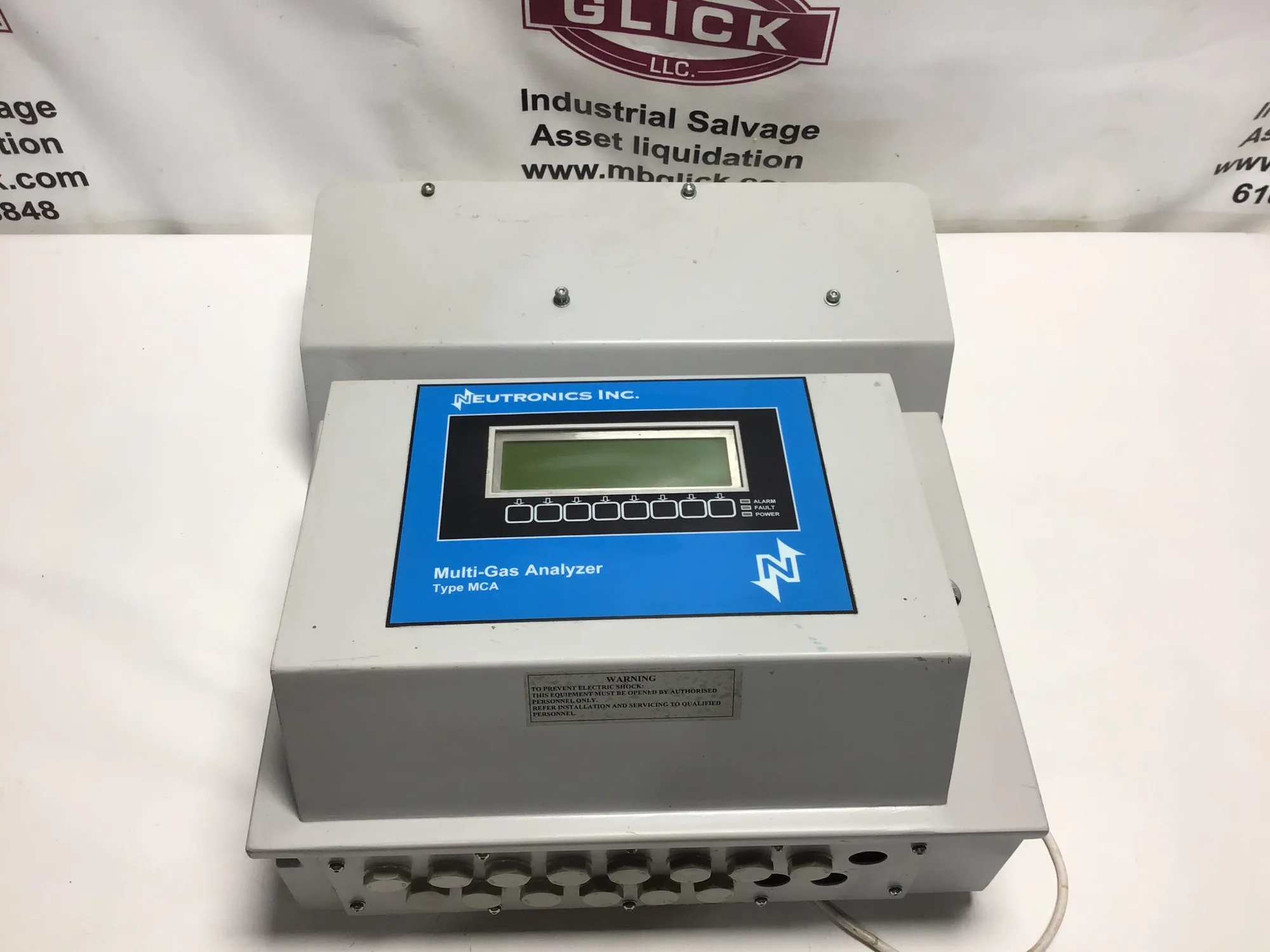 Neutronics Type MCA Multi-Gas Analyzer 110-120VAC 50/60Hz Serial No 963