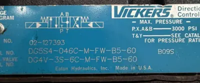 NEW VICKERS DG4V-3S-6C-M-FW-B5-60 DIRECTIONAL VALVE DG5S4-046C-M-FW-B5-60