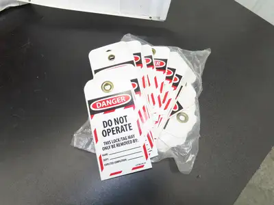 60+ Piece Lockout Tagout Station Scissor Hasp Cable & Valve Lockout Various Tags
