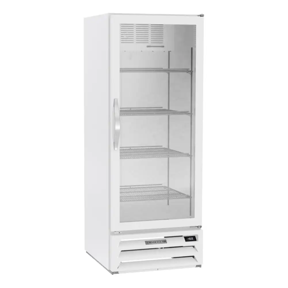 Beverage-Air MMF12HC-1-W 24 1/8" One Section Display Freezer W/ Swing Door - Bottom Mount Compressor, White, 115v