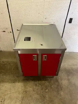 Used Falcon Restaurant Supply Used 30"x37" Stainless Work Table 2 Door Cabinet Food Prep Tables Illinois US | Falcon Restaurant Supply #1375147