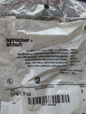NEW Sprecher + Schuh D7M-LMT44